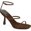Jeffrey Campbell Monica Ankle Strap Sandal In Brown Suede