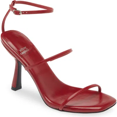 Jeffrey Campbell Monica Ankle Strap Sandal In Red