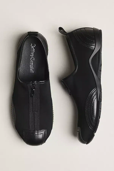 Jeffrey Campbell Morely Zip Up Sneakers In Black