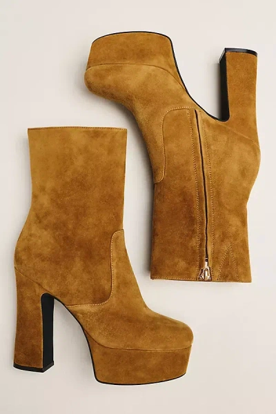Jeffrey Campbell Mulholland Platform Boots In Brown