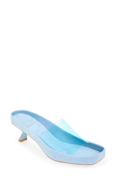 Jeffrey Campbell Muon Kitten Heel Sandal In Blue