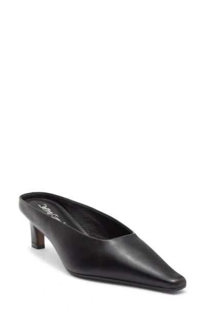 Jeffrey Campbell Murmur Leather Pointed Toe Mule In Black
