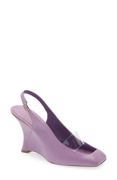 Jeffrey Campbell Nebulis Slingback Wedge Pump In Purple