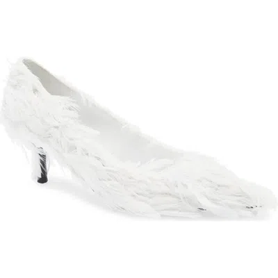 Jeffrey Campbell Nesting Pointed Toe Pump In White
