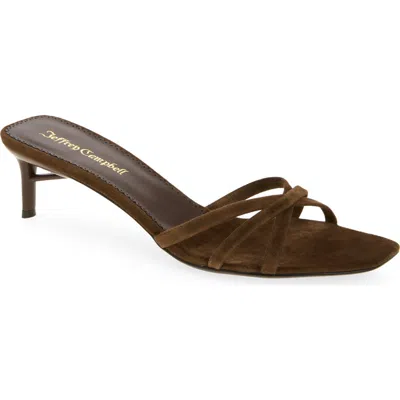 Jeffrey Campbell Nicoise Slide Sandal In Brown