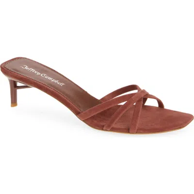 Jeffrey Campbell Nicoise Slide Sandal In Burgundy