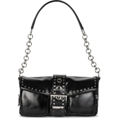 Jeffrey Campbell Night Out Leather Shoulder Bag In Black