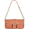 Jeffrey Campbell Night Out Leather Shoulder Bag In Coral