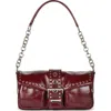 Jeffrey Campbell Night Out Leather Shoulder Bag In Wine