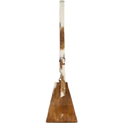 Jeffrey Campbell Nomad Genuine Calf Hair Convertible Shoulder Bag In Brown White Longhair