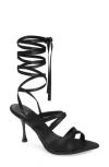 Jeffrey Campbell Obsessed Ankle Wrap Sandal In Black