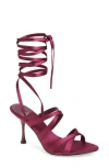 Jeffrey Campbell Obsessed Ankle Wrap Sandal In Burgundy