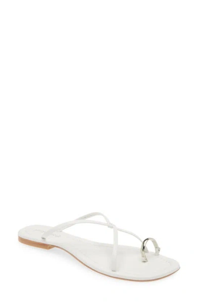 Jeffrey Campbell Pacifico Slide Sandal In White Silver