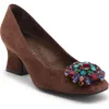 Jeffrey Campbell Panem Crystal Embellished Pump In Brown