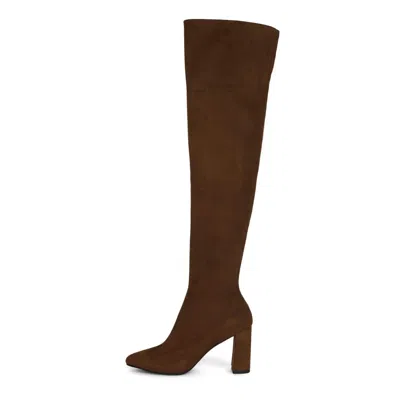 Jeffrey Campbell Parisah Boots Women Brown Pointed Toe Over The Knee Rhs6077