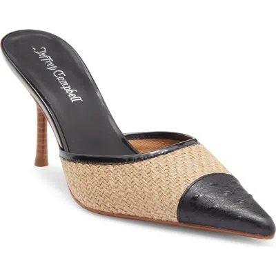 Jeffrey Campbell Parse Pointed Cap Toe Mule In Black
