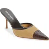 Jeffrey Campbell Parse Pointed Cap Toe Mule In Multi