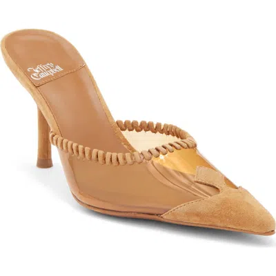 Jeffrey Campbell Partnerz Clear Cap Toe Mule In Brown