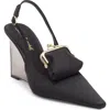 Jeffrey Campbell Pay Me Slingback Wedge Pump In Black