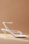 Jeffrey Campbell Rhinestone Kitten Heels In White