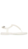 Jeffrey Campbell Pearlesque Imitation Pearl Ankle Strap Sandal In 清除