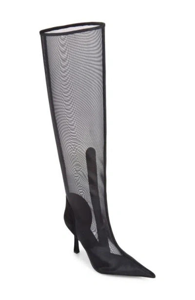JEFFREY CAMPBELL JEFFREY CAMPBELL PEEPSHOW POINTED TOE KNEE HIGH BOOT
