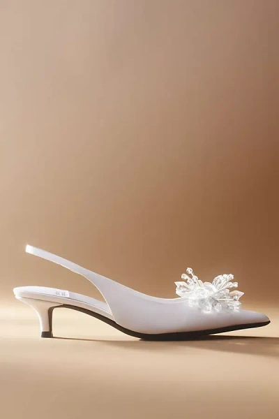 Jeffrey Campbell Persona Slingback Kitten Heels In White