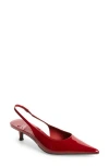 Jeffrey Campbell Persona Slingback Pump In Cherry Red Patent