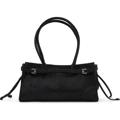 Jeffrey Campbell Pesky Genuine Calf Hair Shoulder Bag In Black