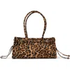 Jeffrey Campbell Pesky Genuine Calf Hair Shoulder Bag In Tan Brown Cheetah