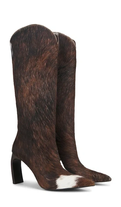Jeffrey Campbell Pinpoint Boots In Tan White Cow