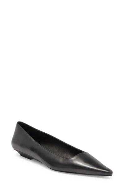 Jeffrey Campbell Pistil Pointed Toe Flat In Black