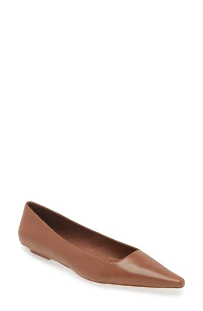 Jeffrey Campbell Pistil Pointed Toe Flat In Taupe