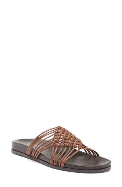 Jeffrey Campbell Plait Sandal In Brown