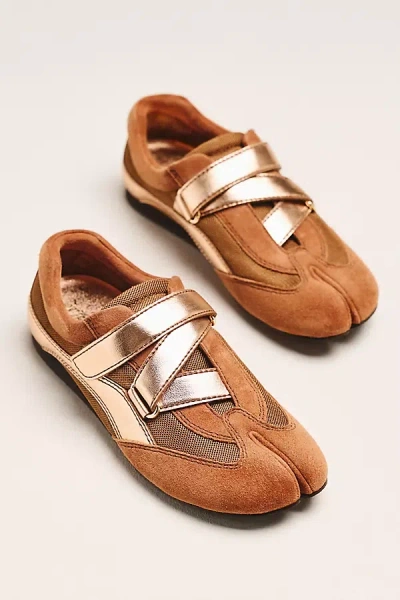 Jeffrey Campbell Planeta Split Toe Sneakers In Brown