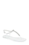 Jeffrey Campbell Pearlesque Imitation Pearl Ankle Strap Sandal In White