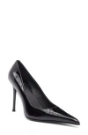 Jeffrey Campbell Pointed Toe Pump In Black Patent