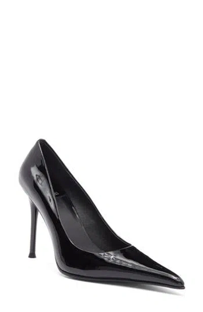 Jeffrey Campbell Pointed Toe Pump In Black Patent
