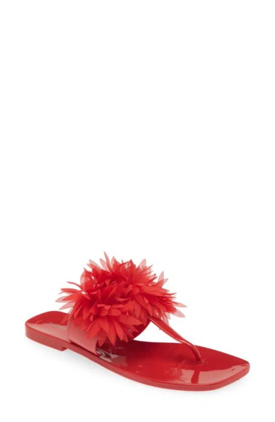 Jeffrey Campbell Pollinate T-strap Sandal In Red Shiny