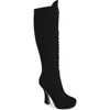 Jeffrey Campbell Pop-off Faux Suede Tall Boot In Black