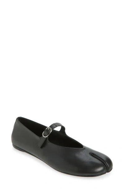 Jeffrey Campbell Preakness Split Toe Mary Jane Flat In Black
