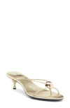 Jeffrey Campbell Preciosa Kitten Heel Sandal In Gold Combo