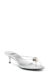 Jeffrey Campbell Preciosa Kitten Heel Sandal In Silver Silver
