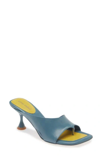 Jeffrey Campbell Primordial Mule In Dusty Blue Lime