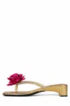 Jeffrey Campbell Primrose Flip Flop In Gold