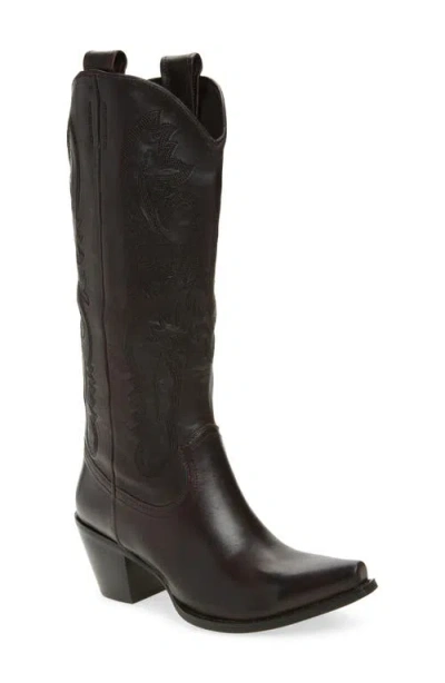 Jeffrey Campbell Rancher Knee High Western Boot In Brown