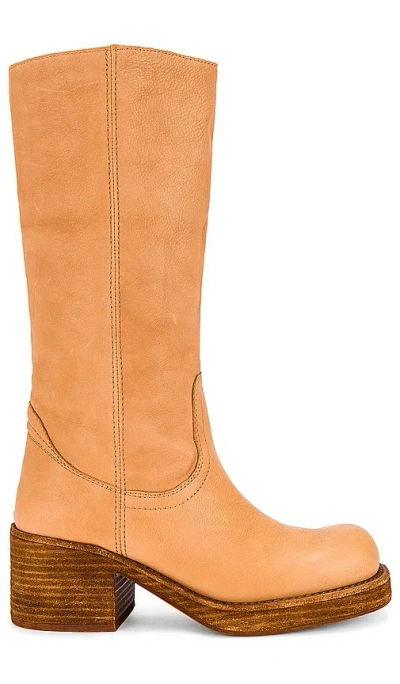 Jeffrey Campbell Reflect Boot In Natural Tan Stack