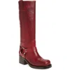 Jeffrey Campbell Reflect Knee High Boot In Red Silver