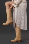 Jeffrey Campbell Reflect Tall Pull-on Boots In Beige