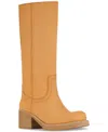 Jeffrey Campbell Reflect-tn Engineer Boots In Orange Distressed